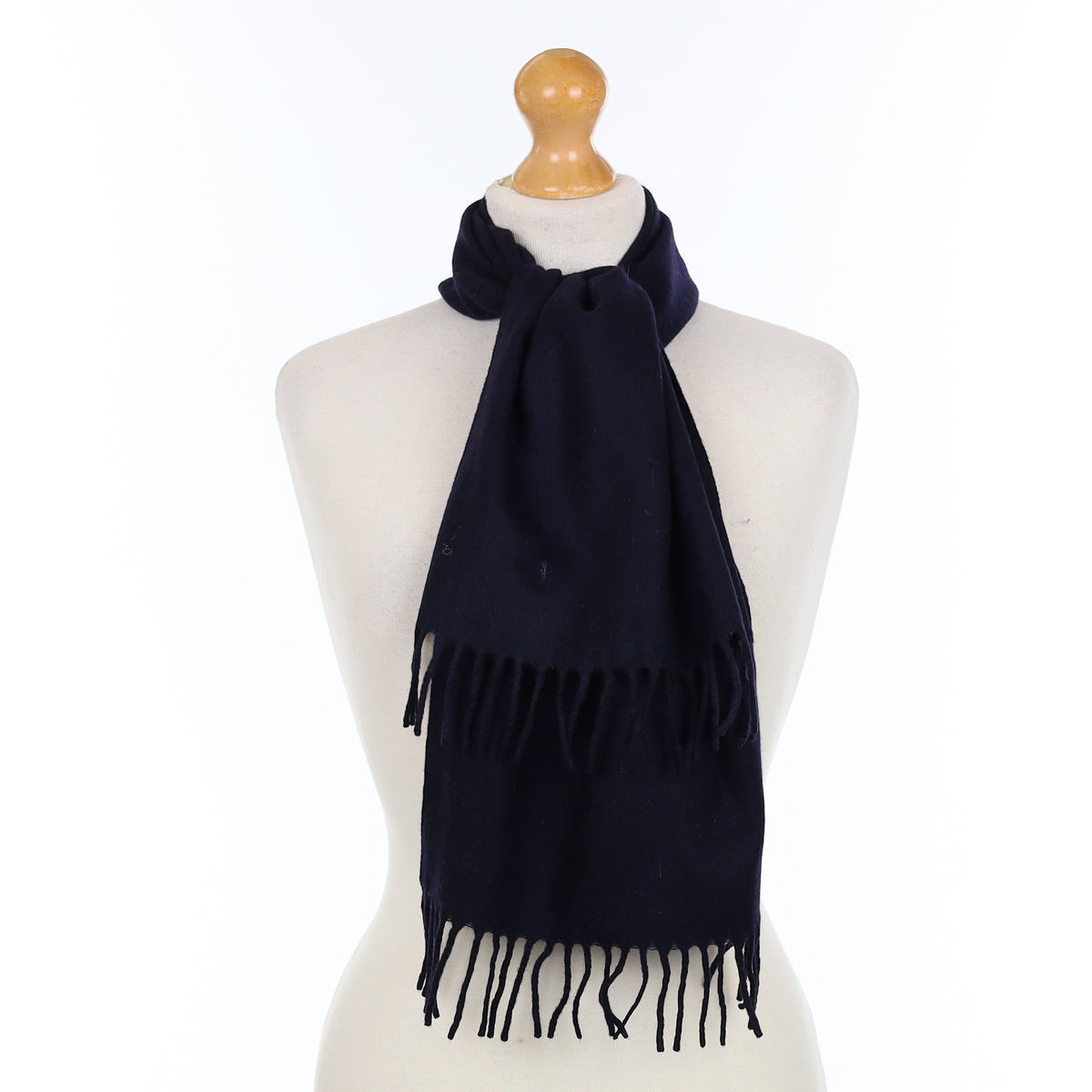Navy Blue Cashmere Woven Scarf