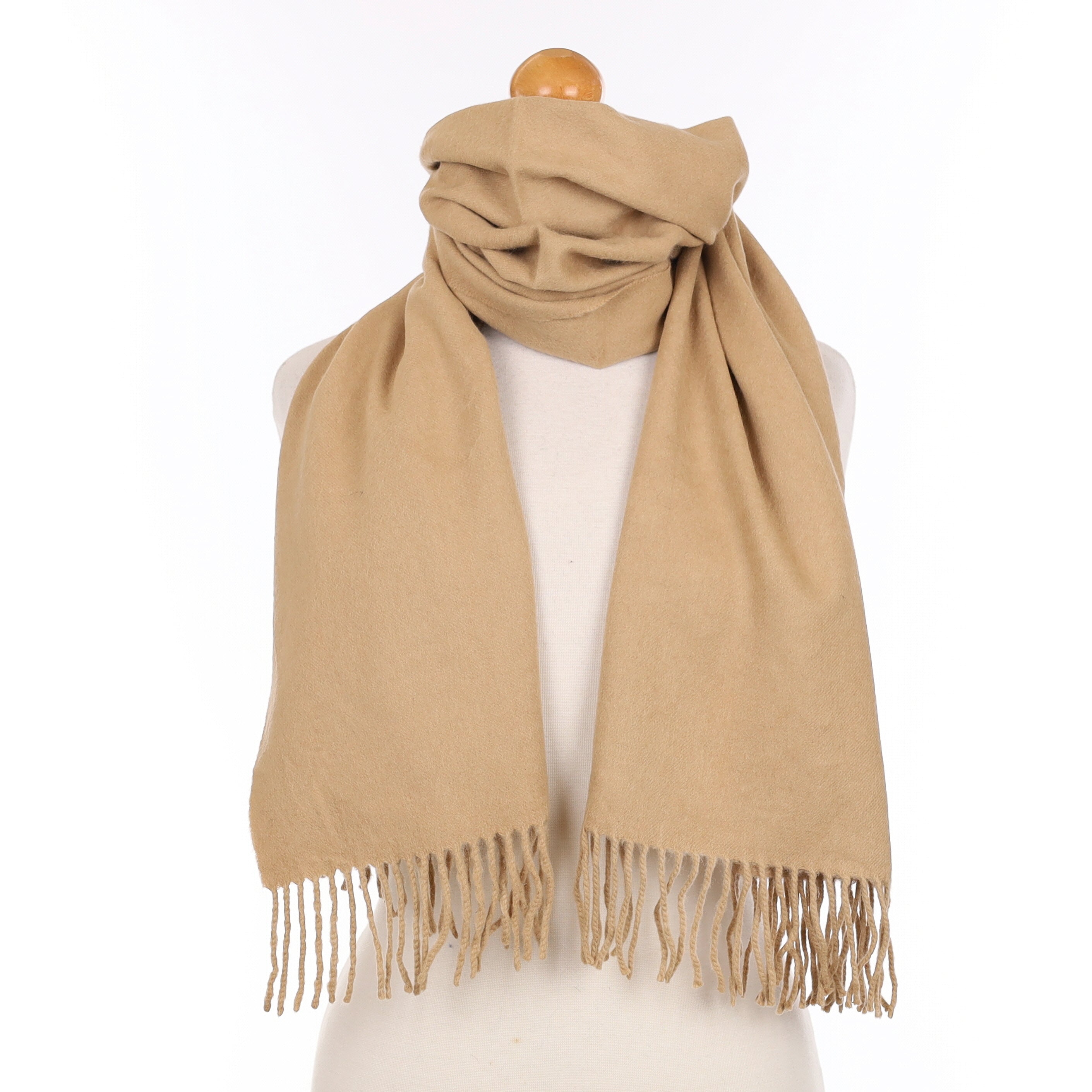 Biscuit Beige Cashmere Woven Scarf