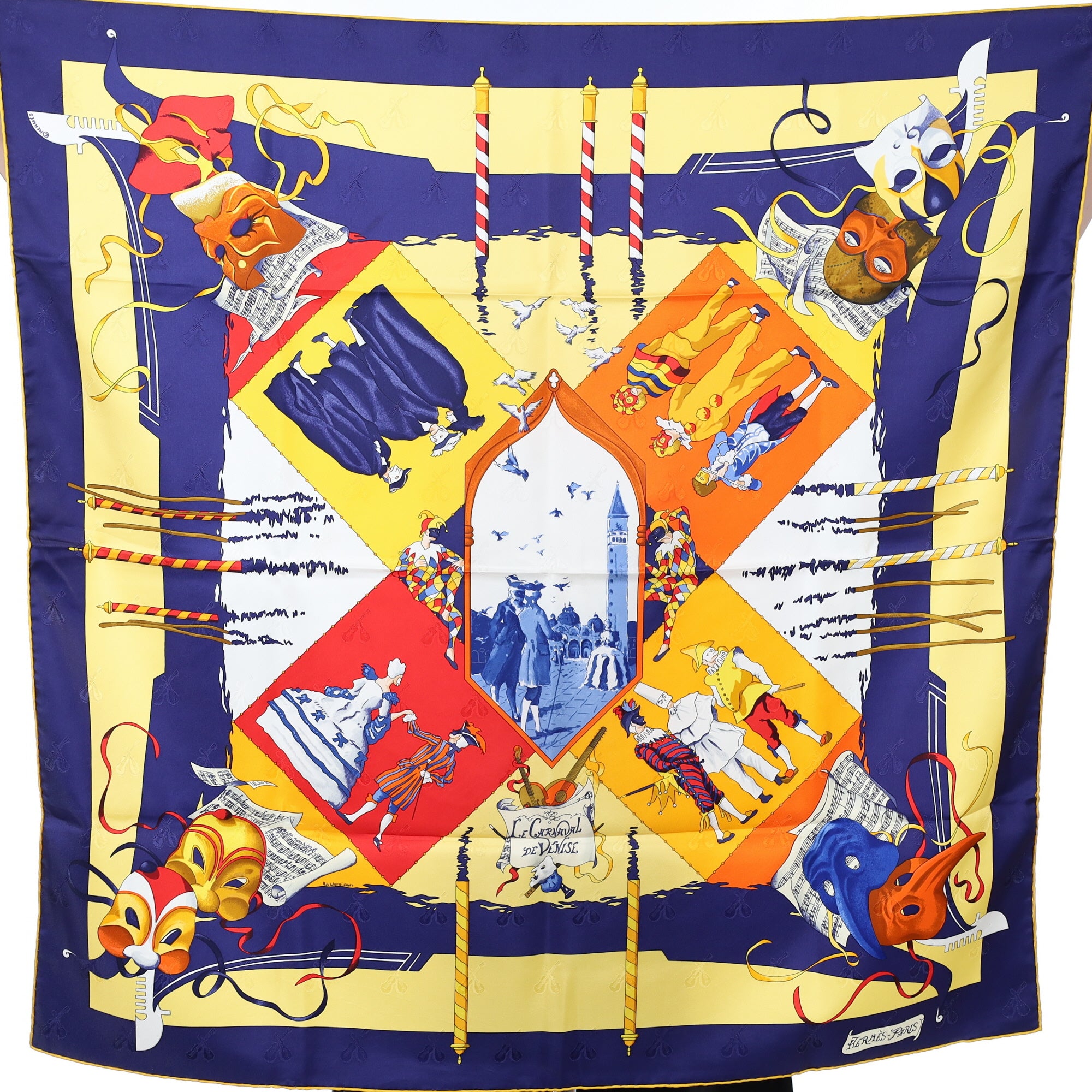Boxed Hermès Le Carnival De Venise Silk Scarf Quite Rare