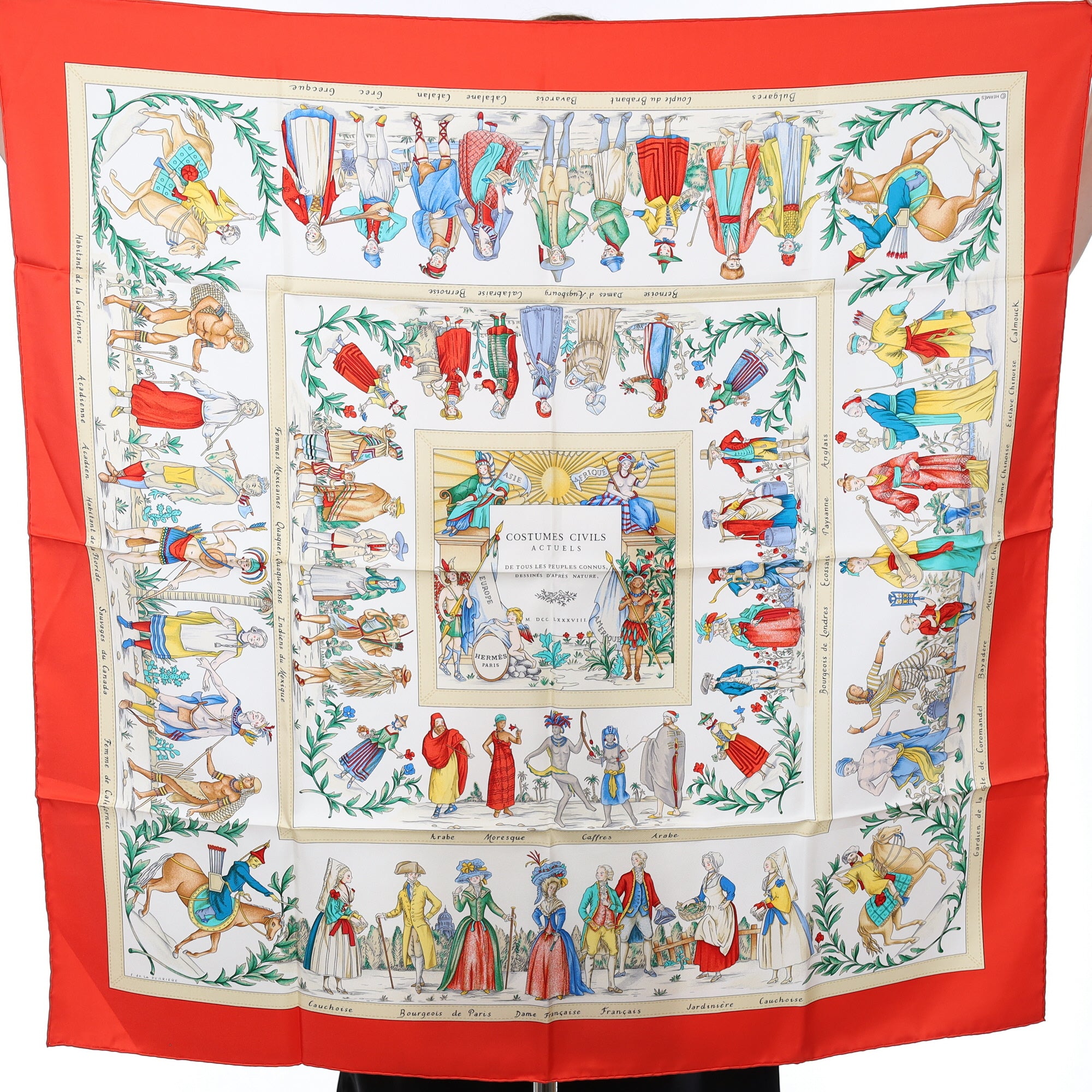 Boxed Hermès Costumes Civils Actuels Silk Scarf Rare