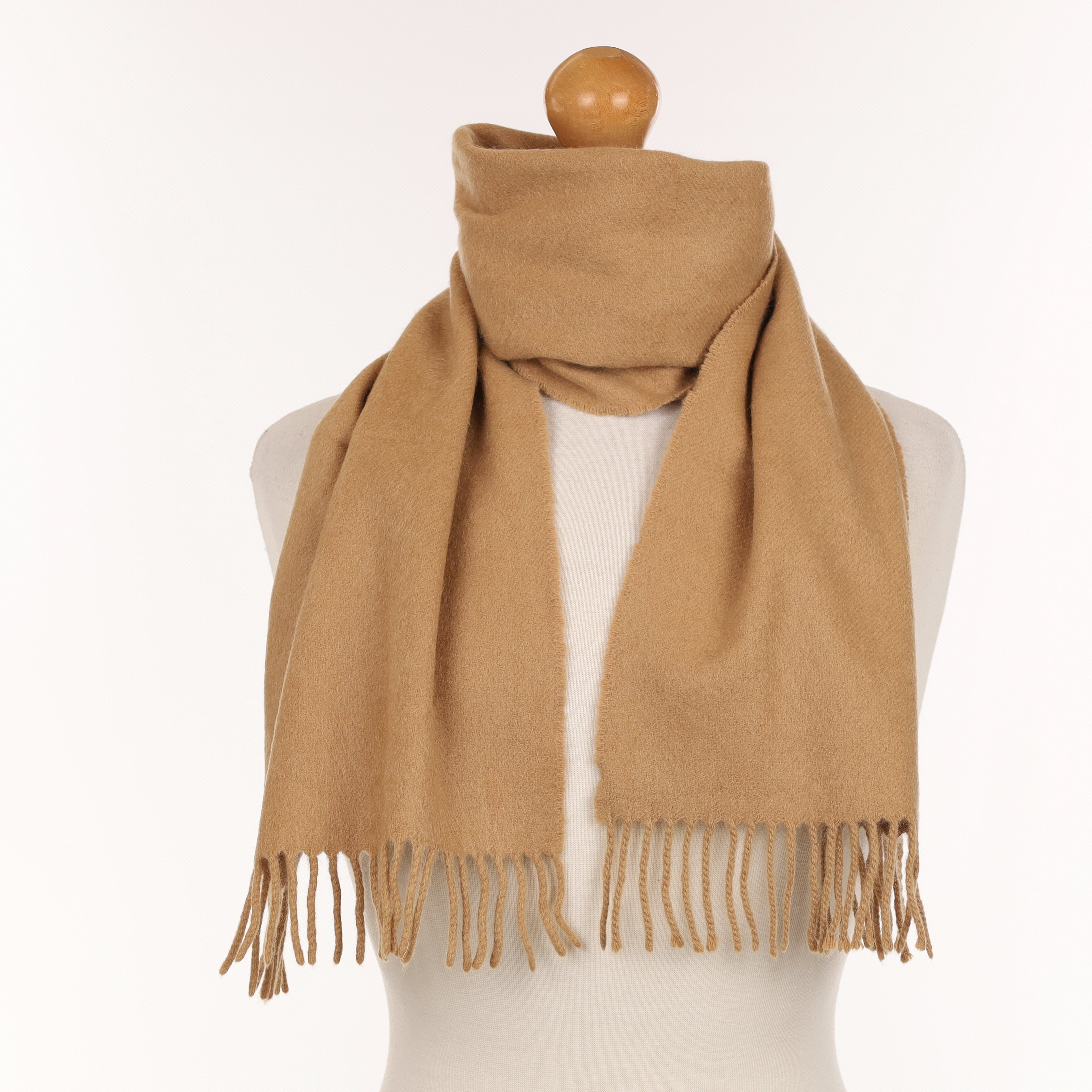 Scottish Buff Brown Cashmere Woven Scarf