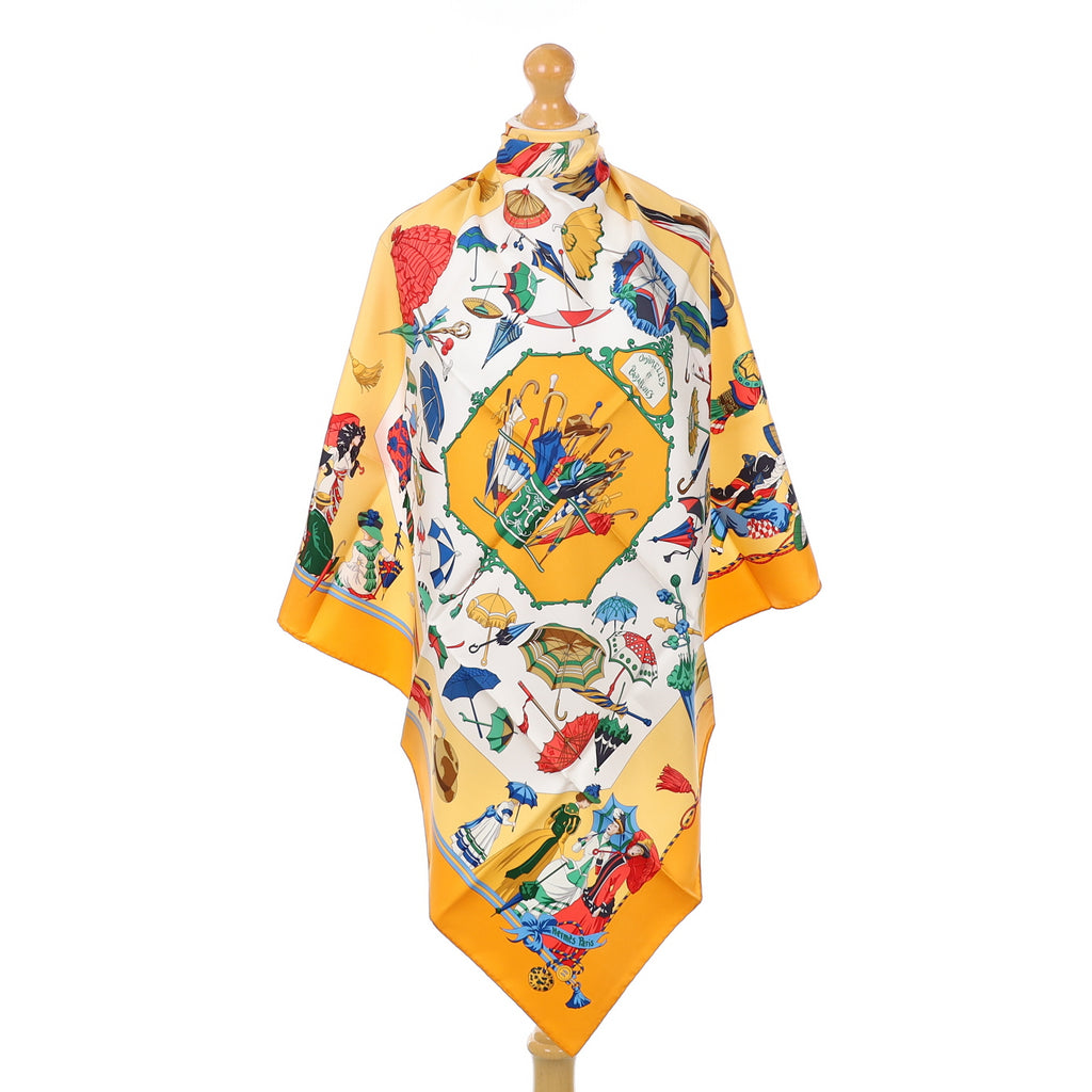 Brand New Boxed Hermès Ombrelles et Parapluies Silk Scarf Rare