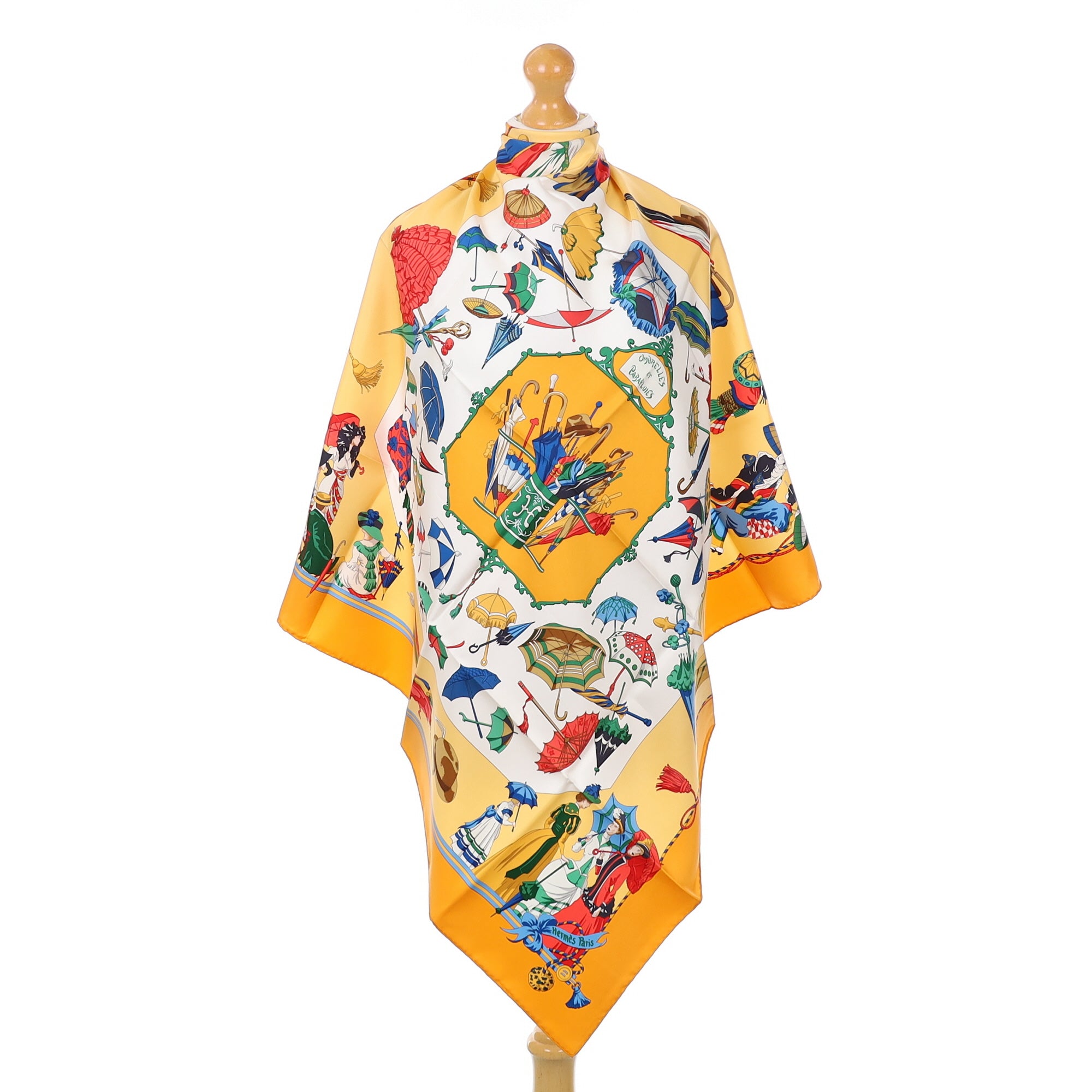Brand New Boxed Hermès Ombrelles et Parapluies Silk Scarf Rare