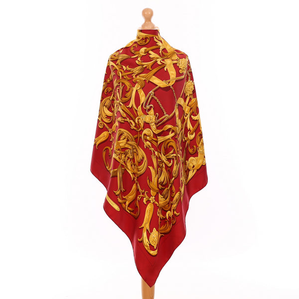 Hermès Le Mors "A la Conétable" Silk Scarf
