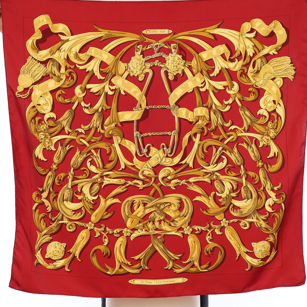 Hermès Le Mors "A la Conétable" Silk Scarf