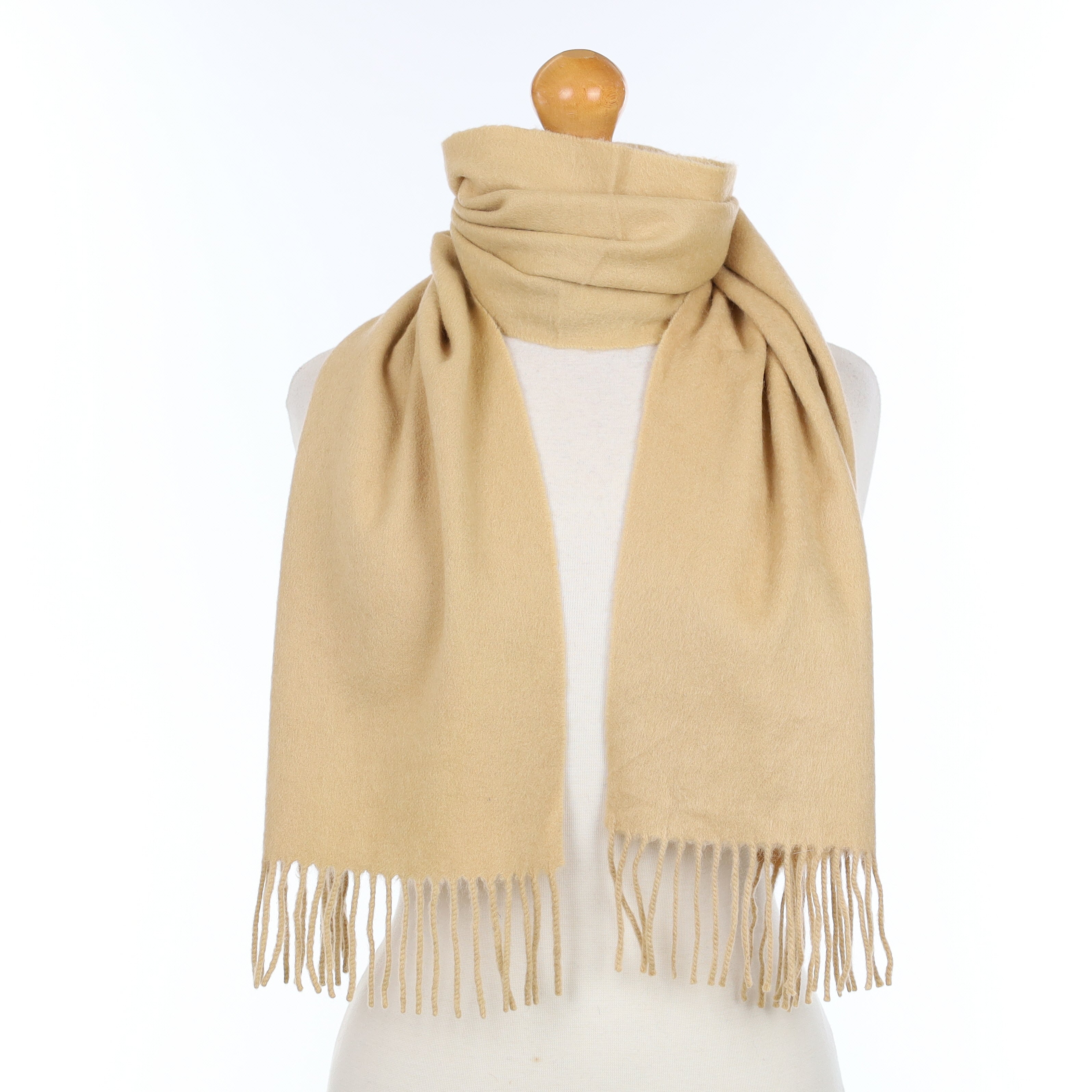 Sand Beige Cashmere Woven Scarf