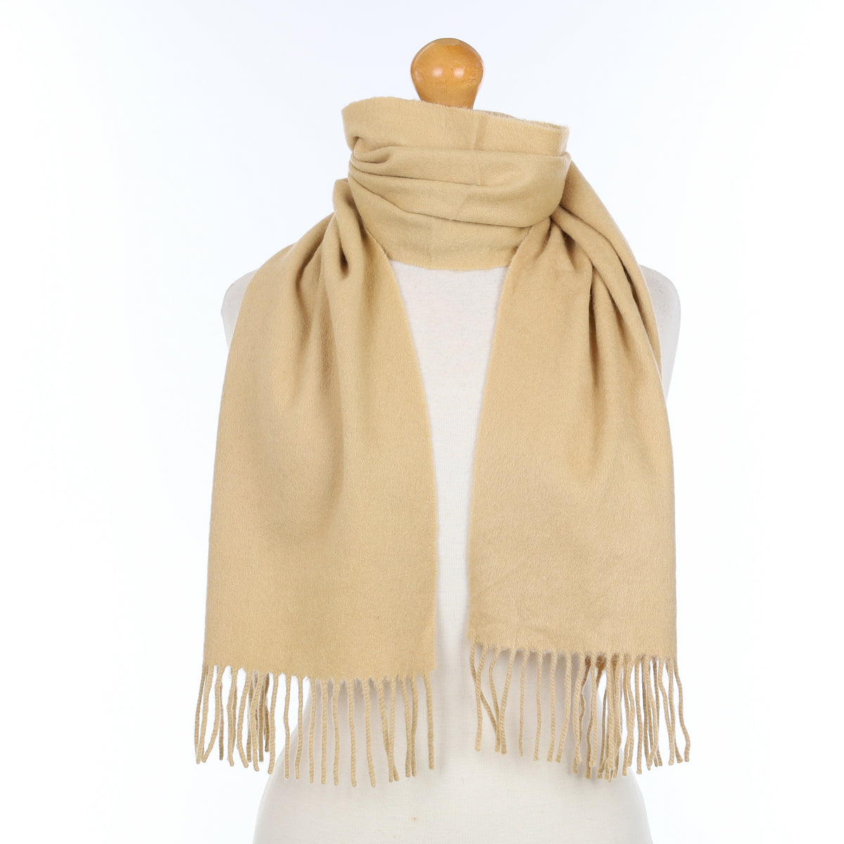Sand Beige Cashmere Woven Scarf