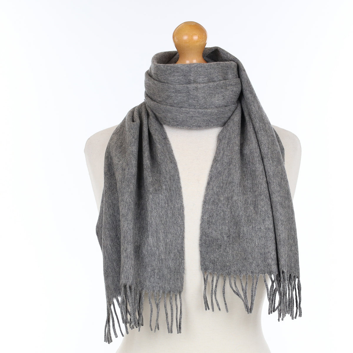 Slate Grey Cashmere Woven Scarf