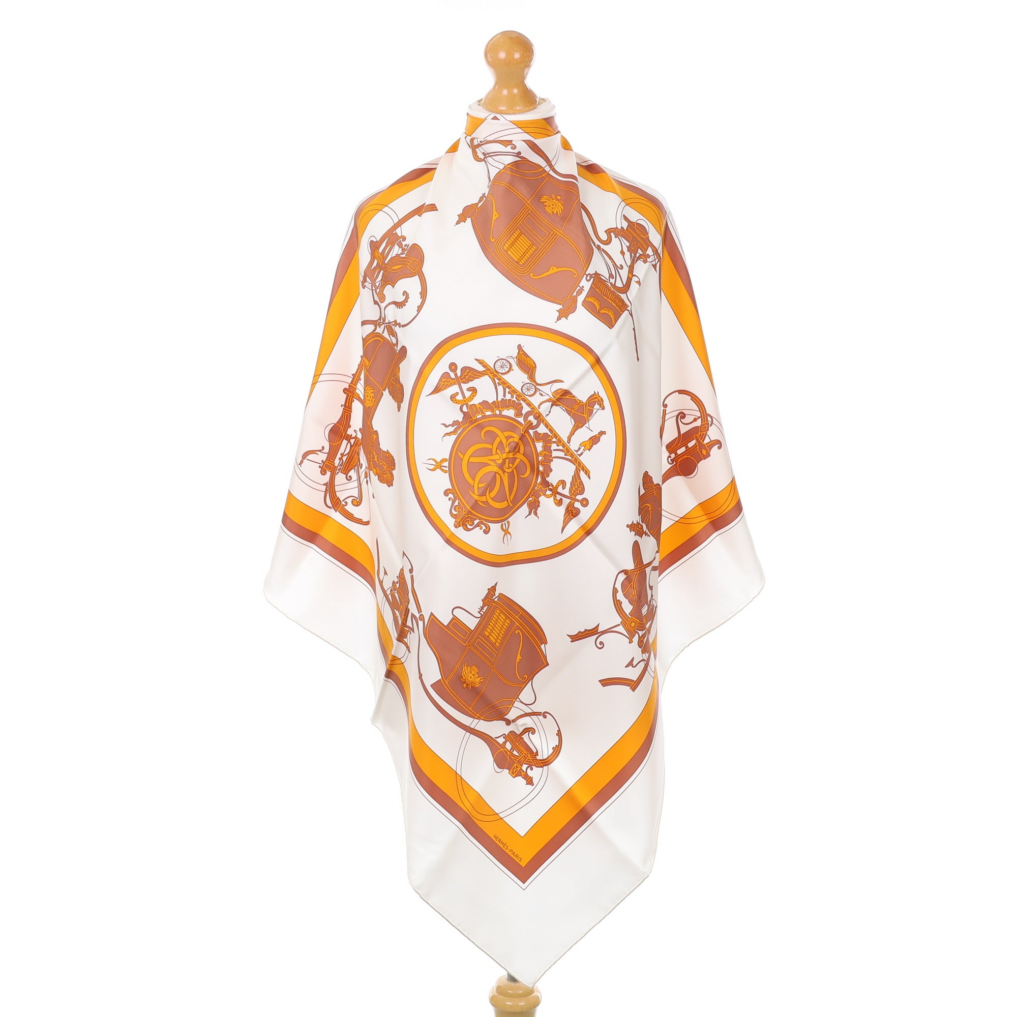 Brand New Boxed Hermès Ex Libris Silk Scarf
