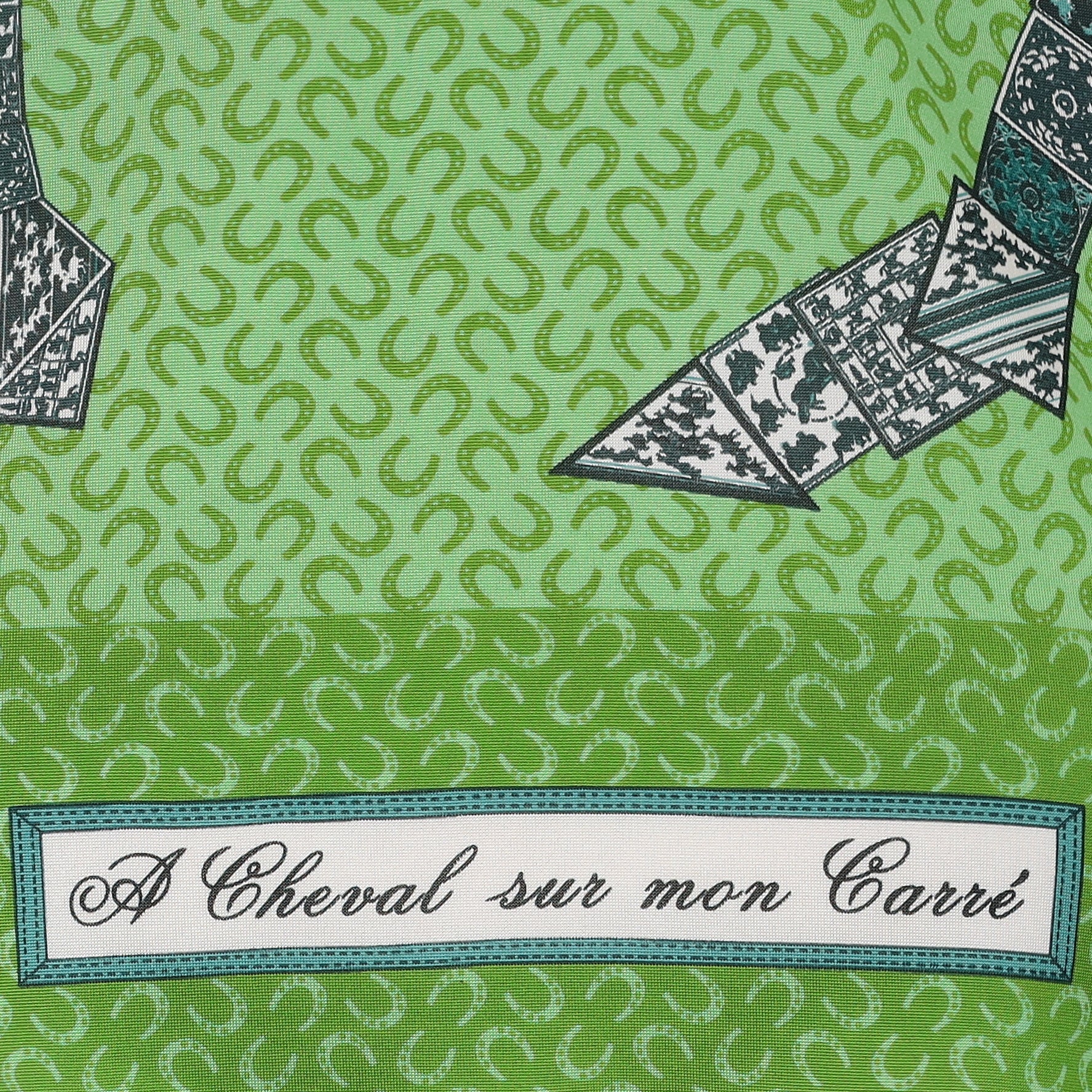 Brand New Boxed Hermès A Cheval Sur Mon Carré Silk Jersey Scarf