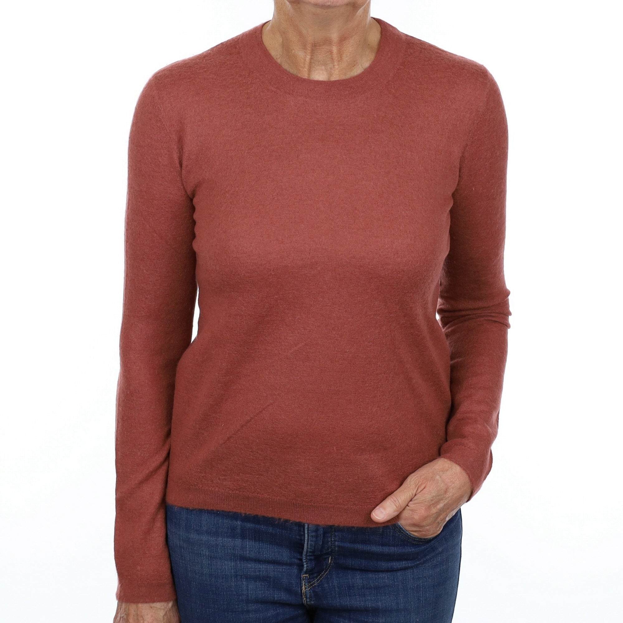 Vince Rouge Pink Cashmere Crew Neck Jumper Medium