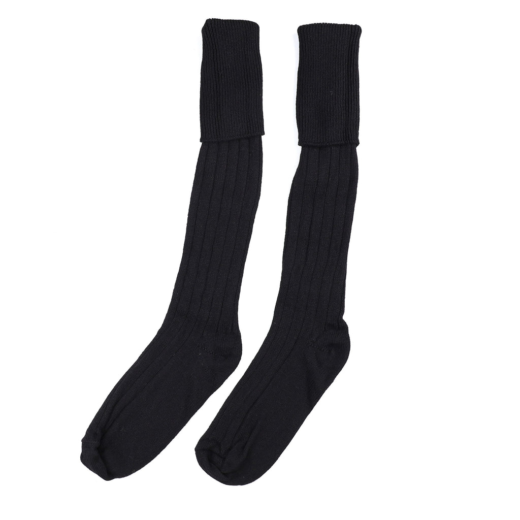 Men's Brand New Scottish Black Cashmere Shooting Socks UK 6-8
