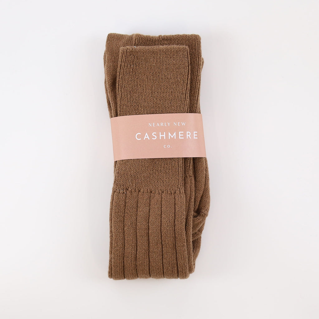 Men's Brand New Scottish Nutmeg Brown Cashmere Shooting Socks UK 6-8