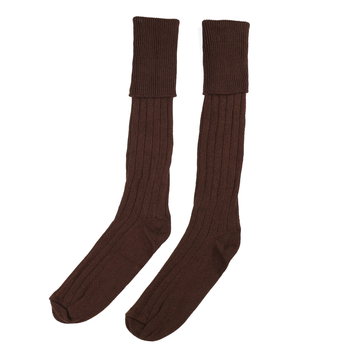 Men's Brand New Scottish Dark Chocolate Brown Cashmere Shooting Socks UK 6-8