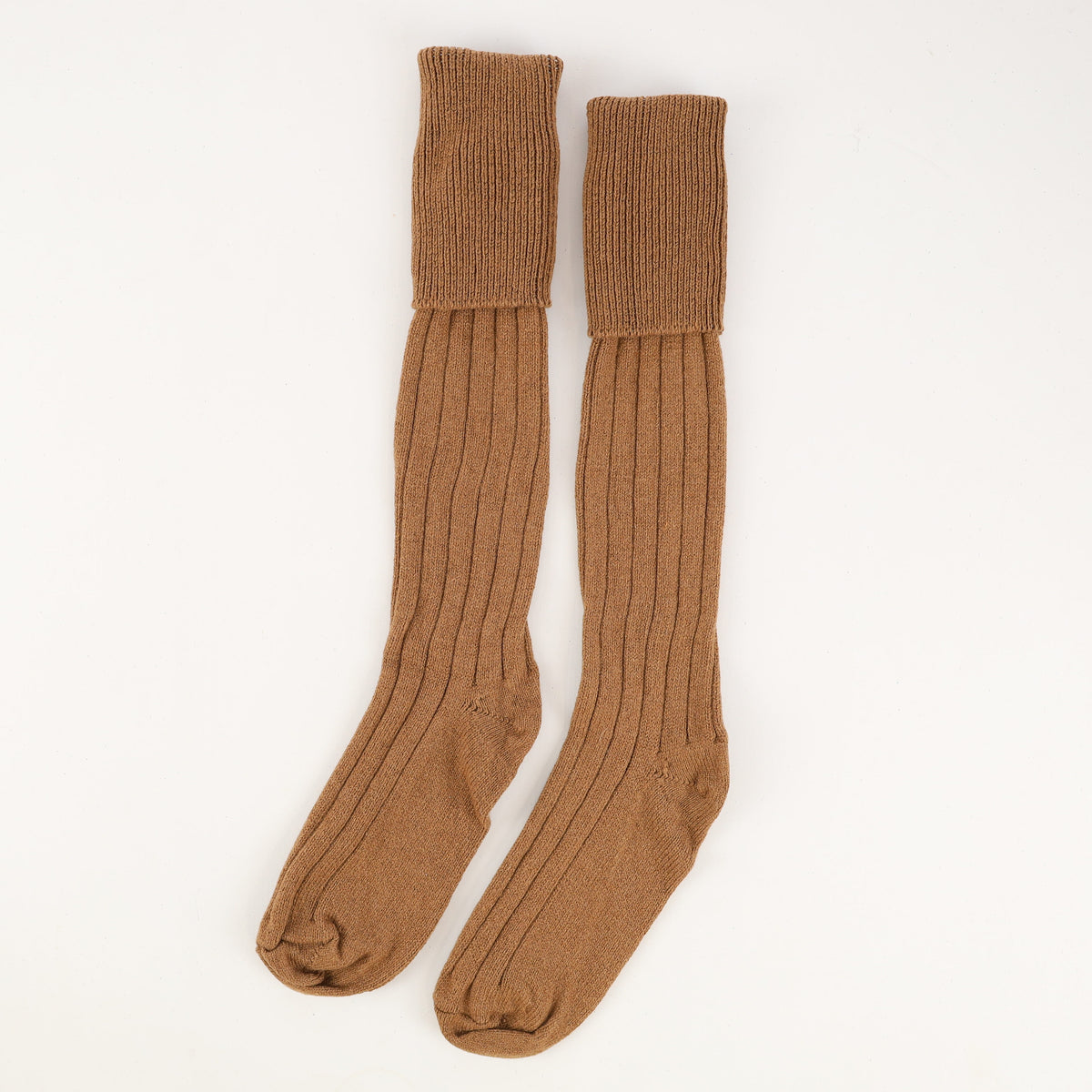 Men's Brand New Scottish Nutmeg Brown Cashmere Shooting Socks UK 6-8