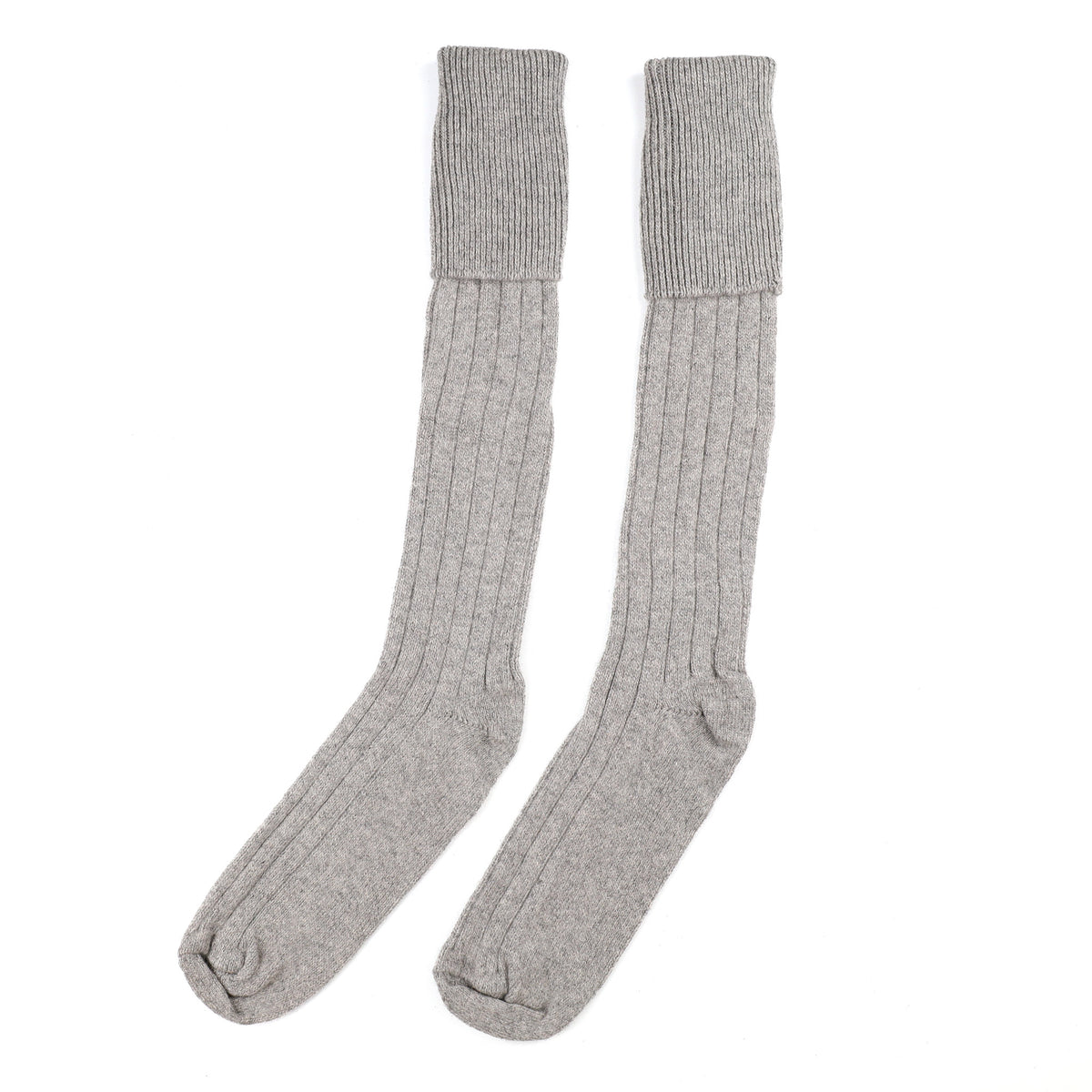 Men's Brand New Scottish Ash Grey Cashmere Shooting Socks UK 9-11