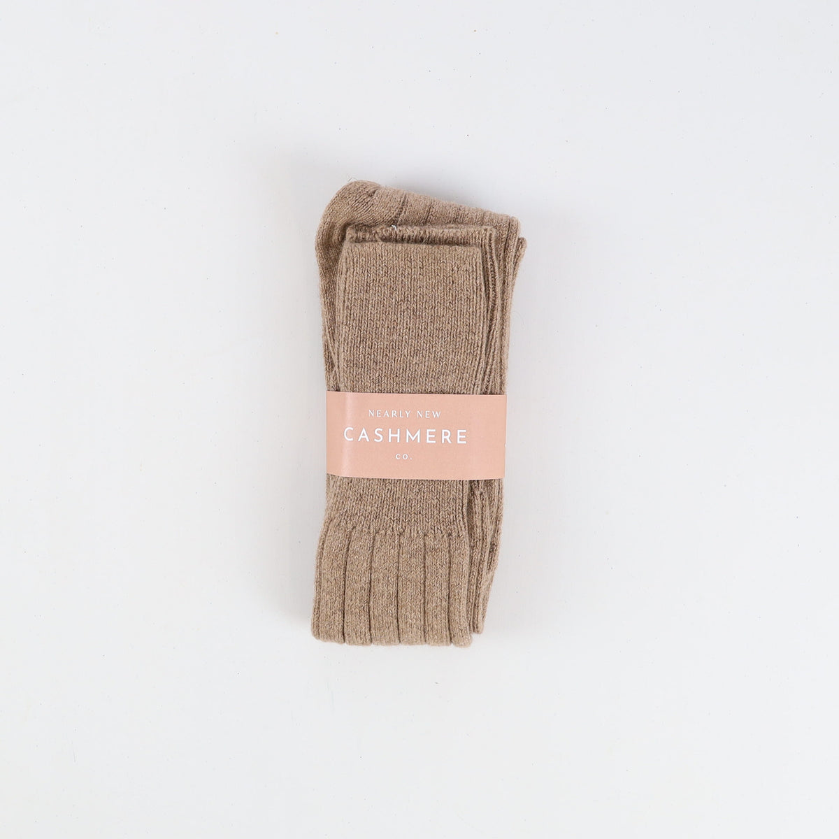 Men's Brand New Scottish Taupe Brown Cashmere Shooting Socks UK 6-8