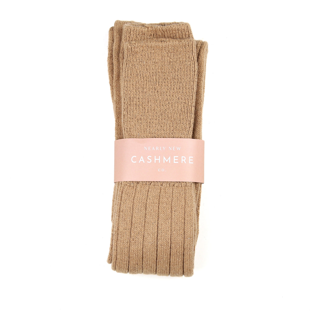 Men's Brand New Scottish Toffee Brown Cashmere Shooting Socks UK 9-11