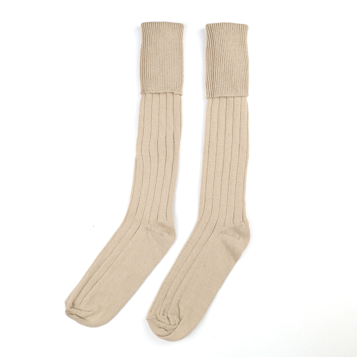Men's Brand New Scottish Biscuit Brown Cashmere Shooting Socks UK 9-11