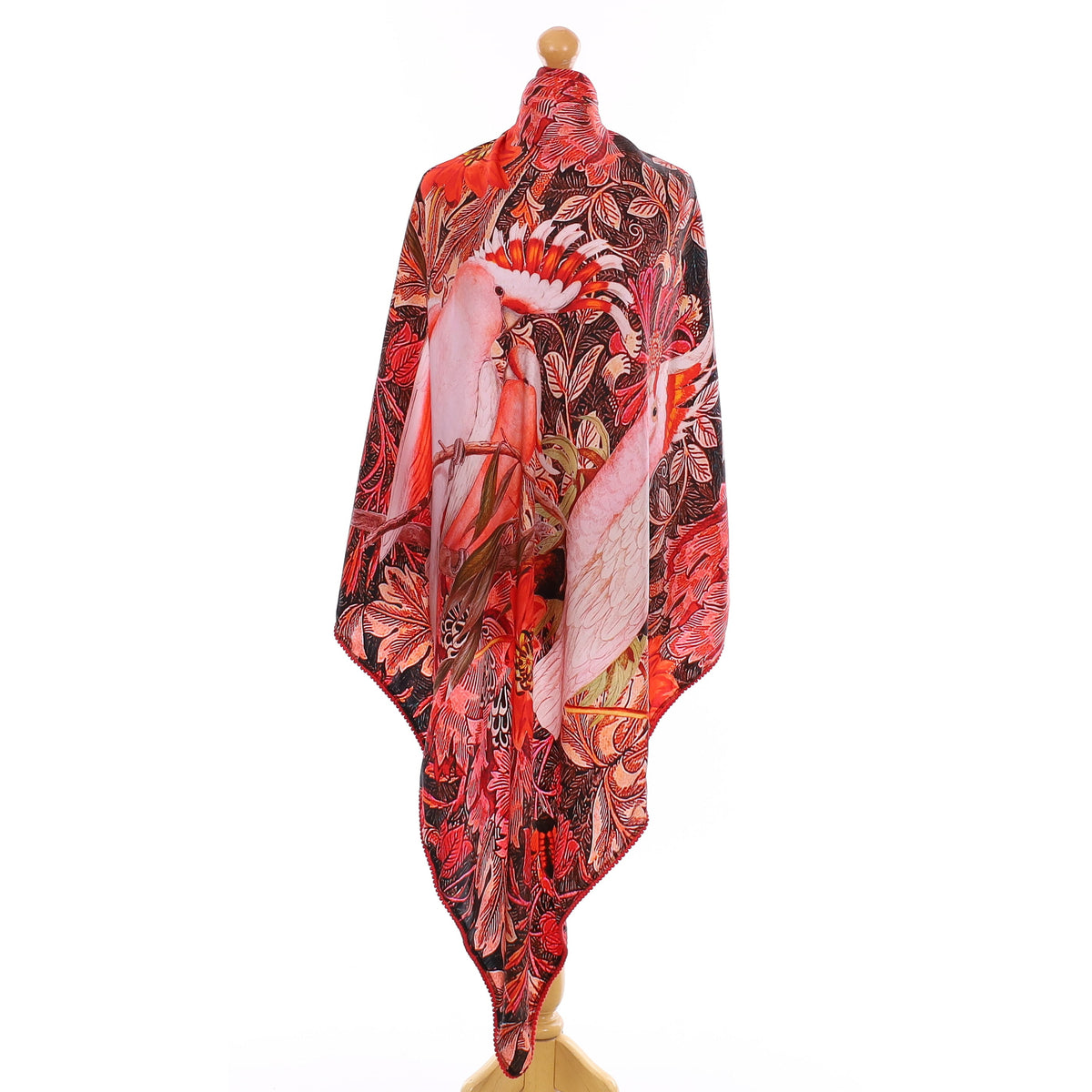 Pristine Pink Cockatoo Silk Scarf