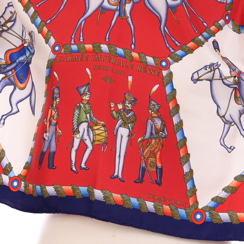 Hermès L'Armée Impériale Russe Silk Scarf