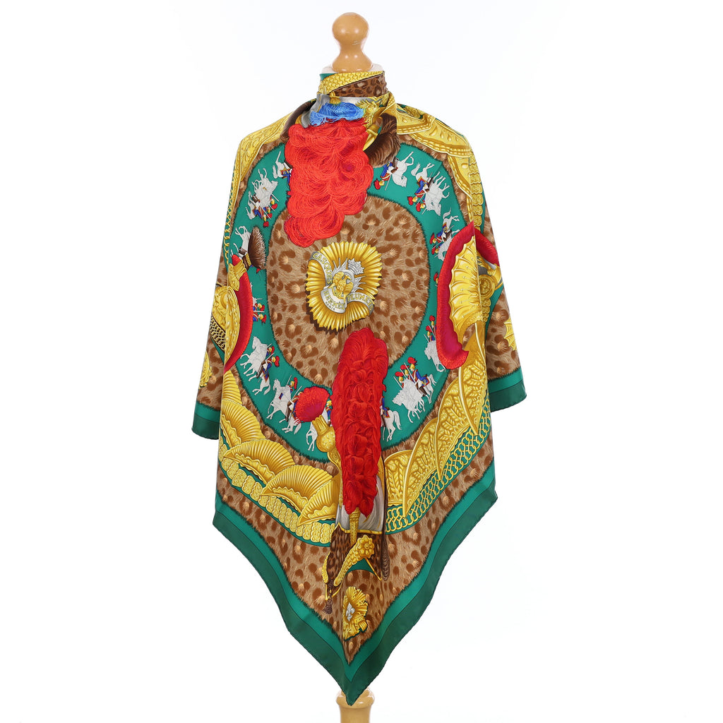Hermès Casques et Plumets Silk Scarf