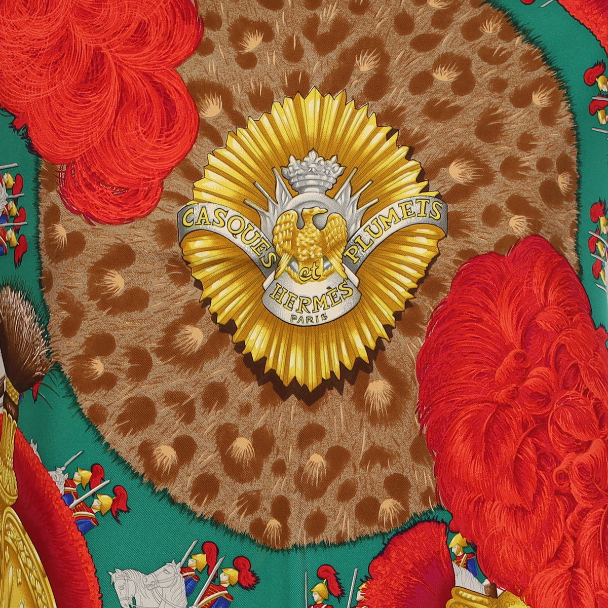 Hermès Casques et Plumets Silk Scarf