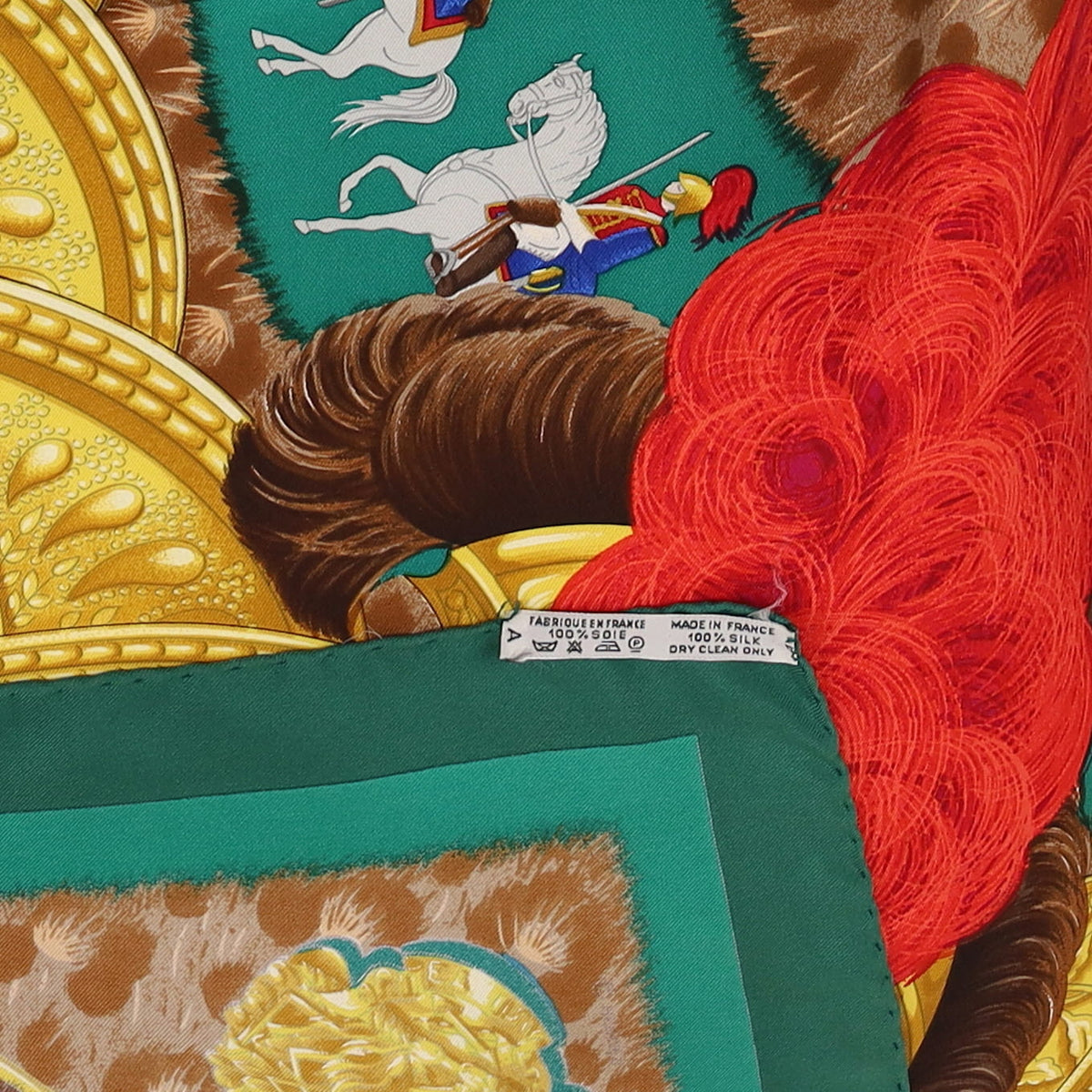 Hermès Casques et Plumets Silk Scarf