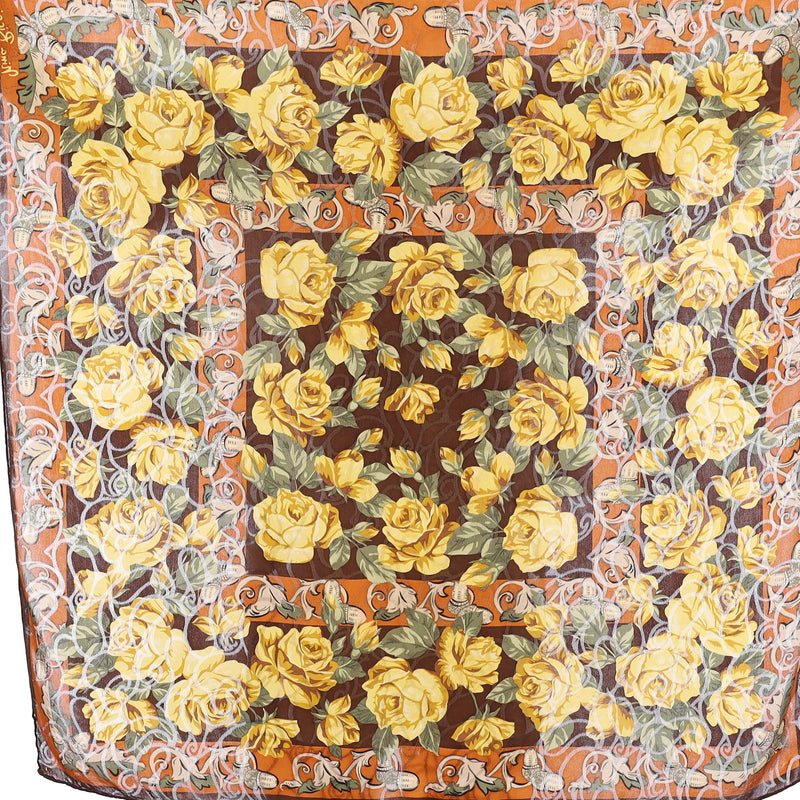 Nina Ricci Floral Vintage Silk Scarf