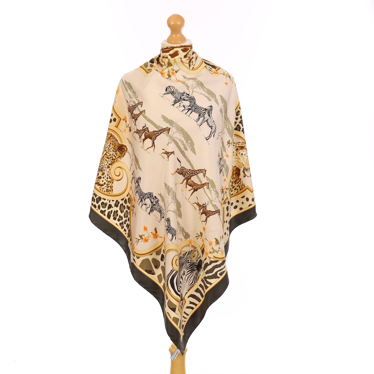 Ferragamo Safari Theme Silk Scarf
