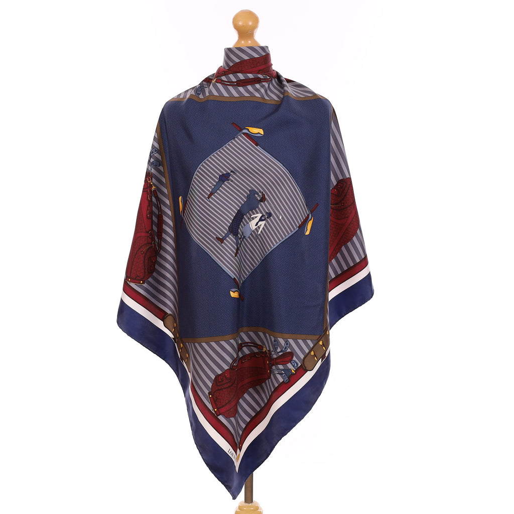 Loewe Golf Theme Vintage Silk Scarf