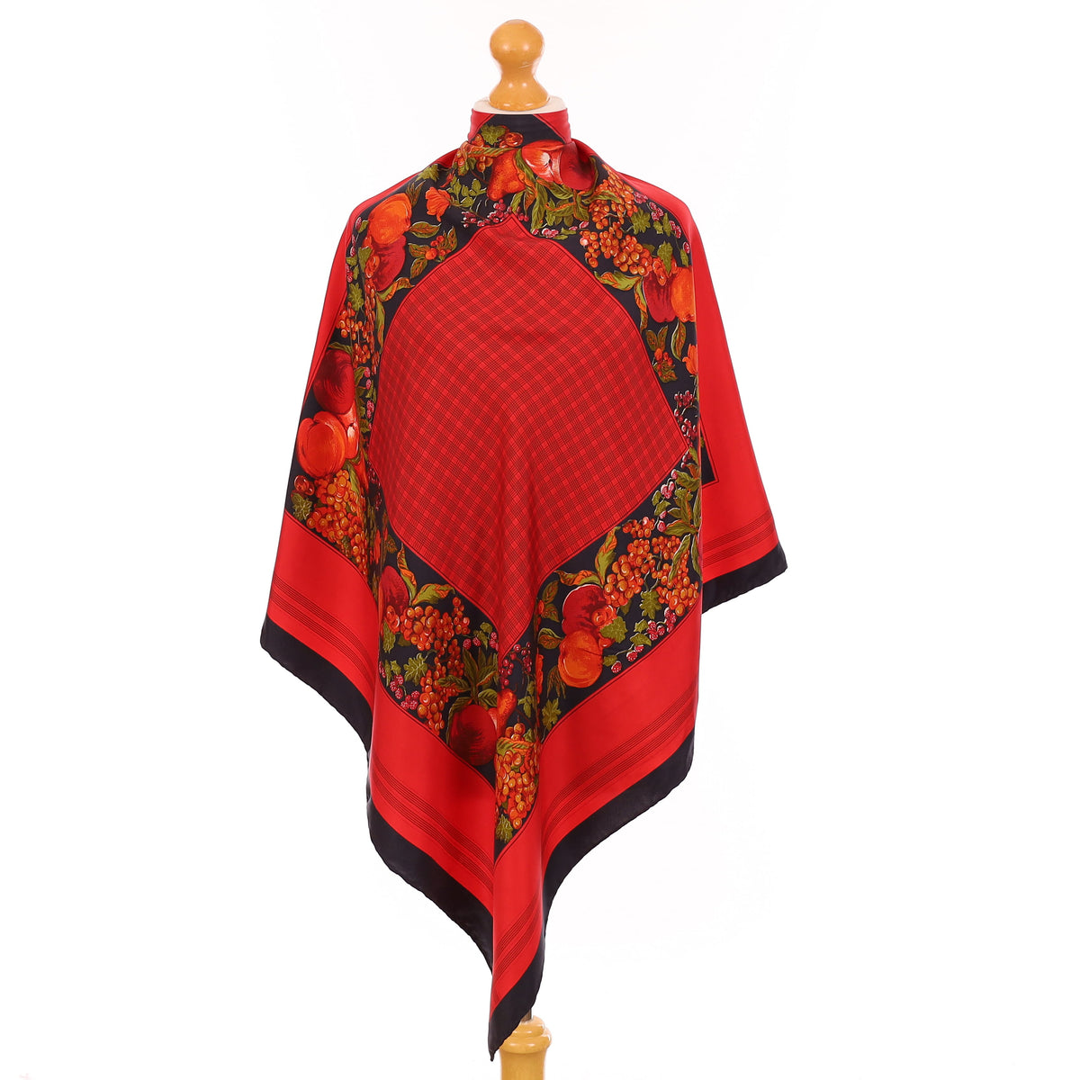 Torrente Autumnal Fruit Vintage Silk Scarf