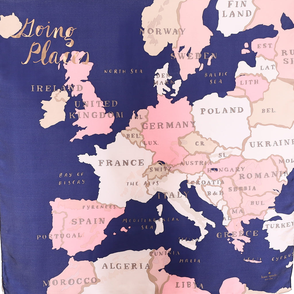 Pristine Kate Spade Europe Silk Scarf