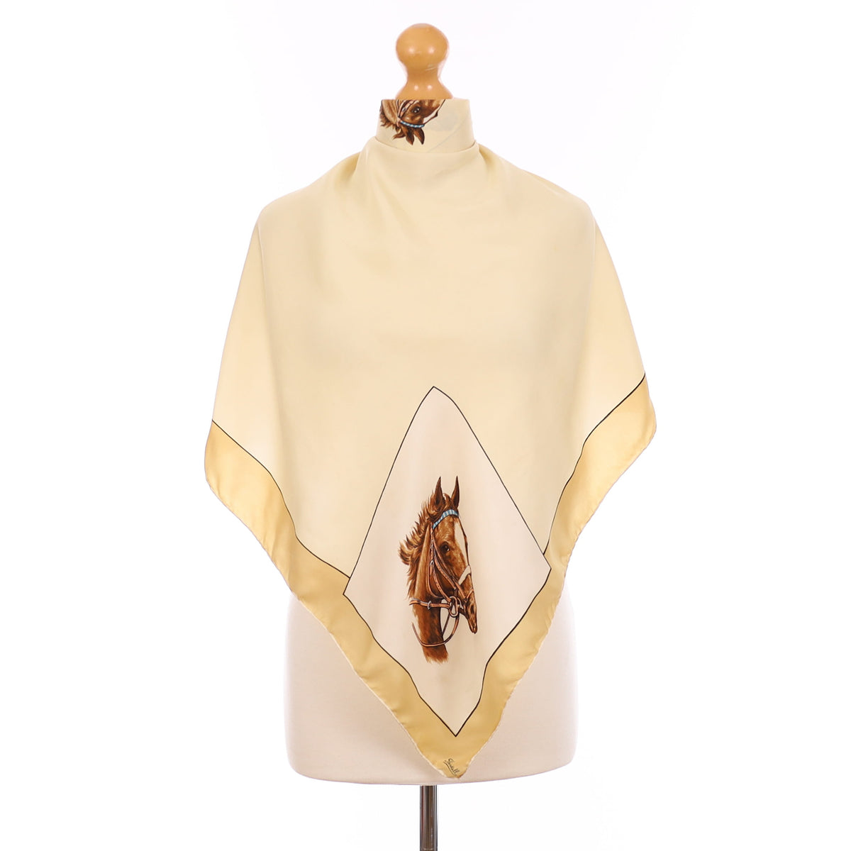 1970’s Pony Design Vintage Silk Scarf