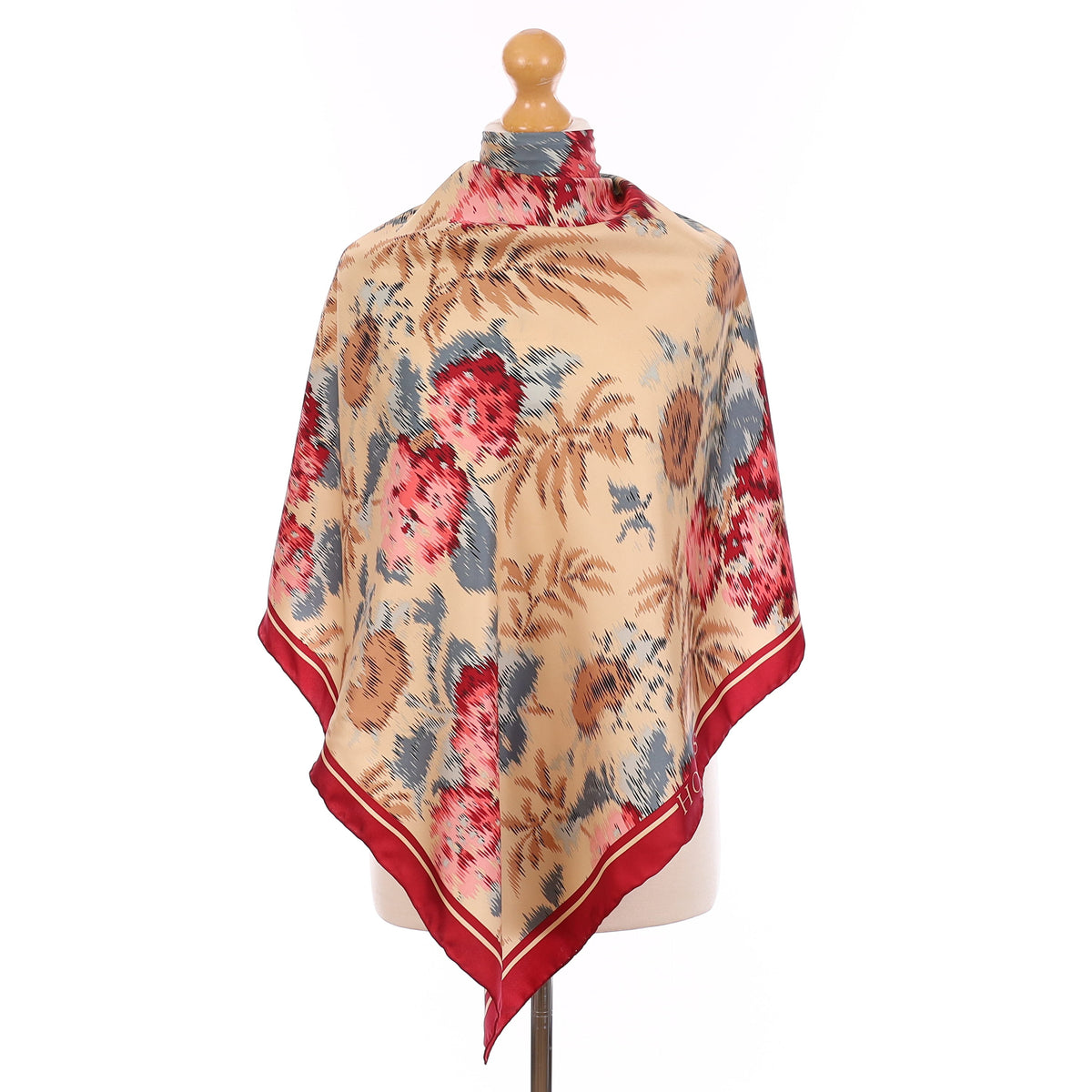 Brand New Hobbs Beige Floral Silk Scarf