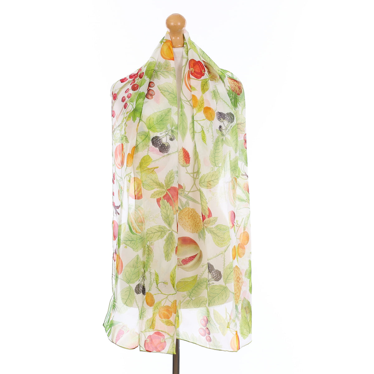Brand New Autumn Fruits Silk Scarf