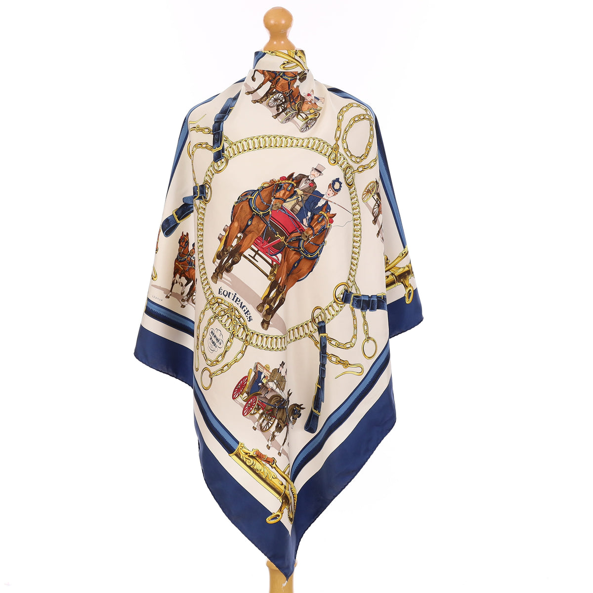 Hermès Équipages Silk Scarf
