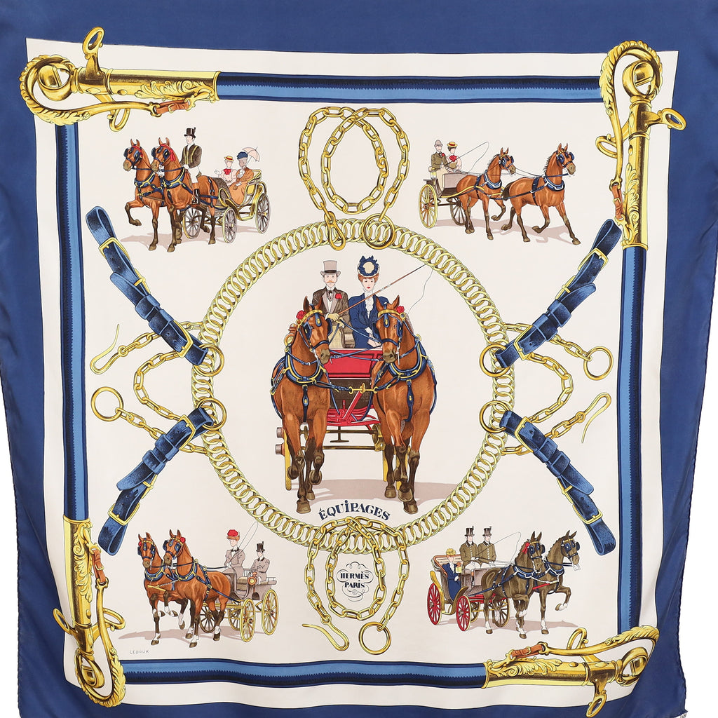 Hermès Équipages Silk Scarf