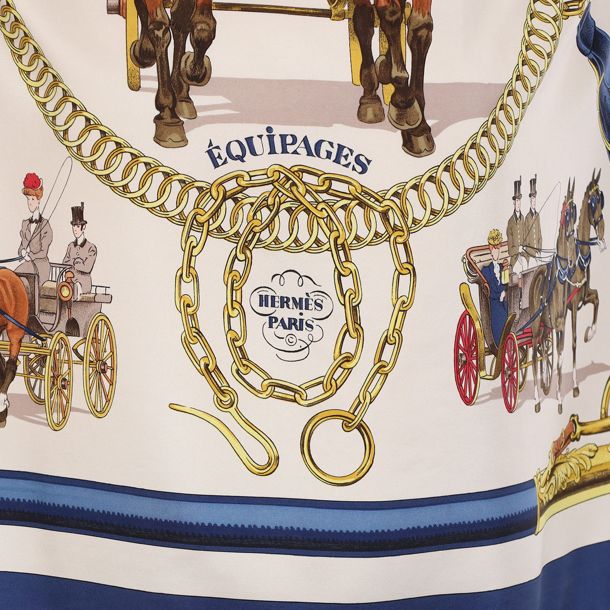 Hermès Équipages Silk Scarf