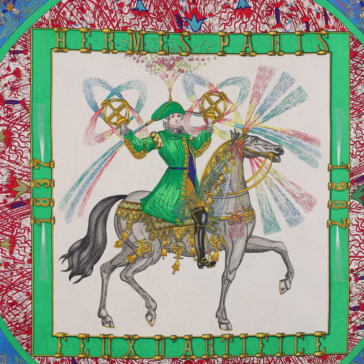 Hermès Feux d'Artifice Silk Scarf