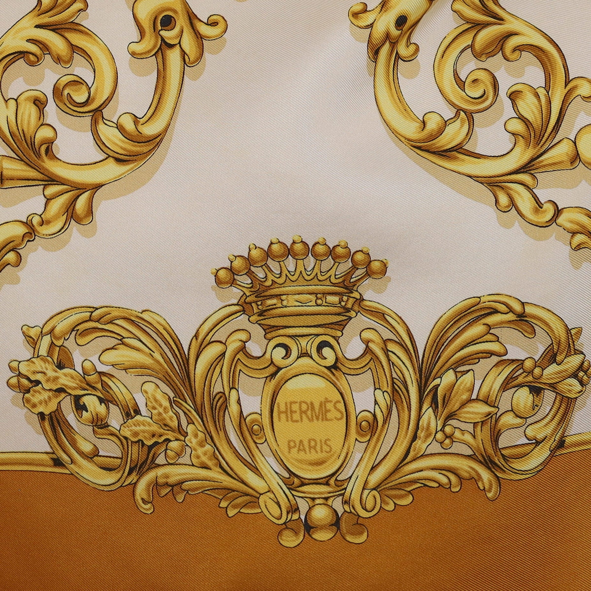 Hermès Carrosses d'Or Silk Scarf