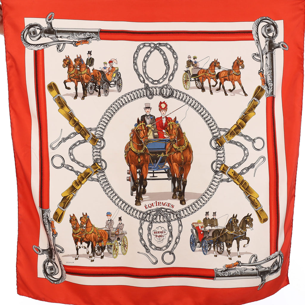Hermès Équipages Silk Scarf
