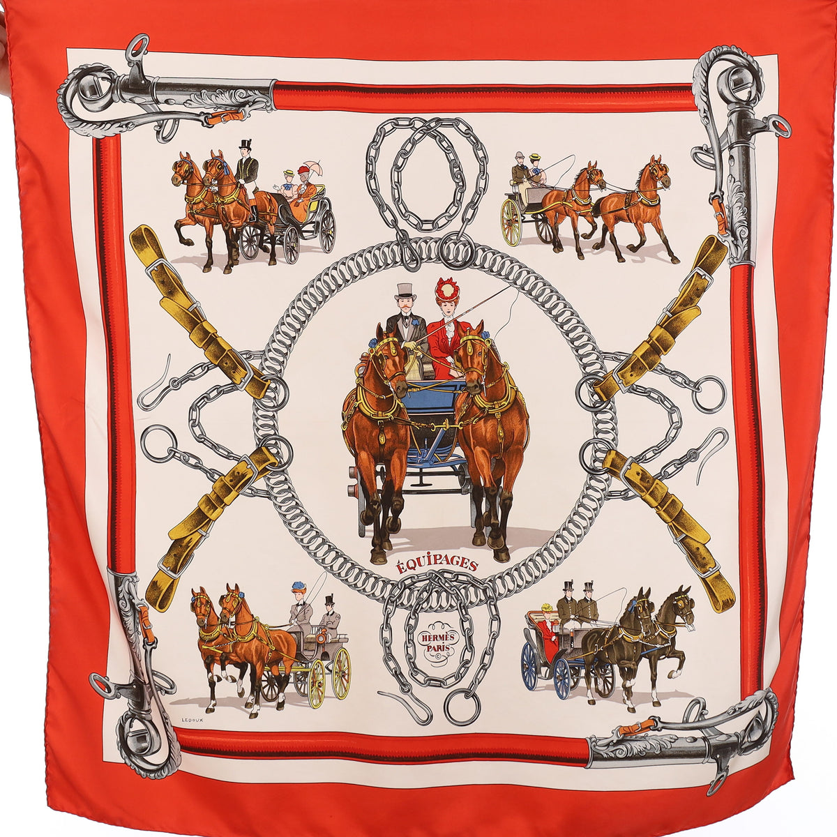 Hermès Équipages Silk Scarf
