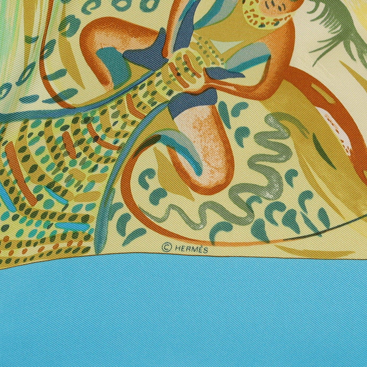 Pristine Boxed Hermès Les Perles de Turkana Silk Scarf