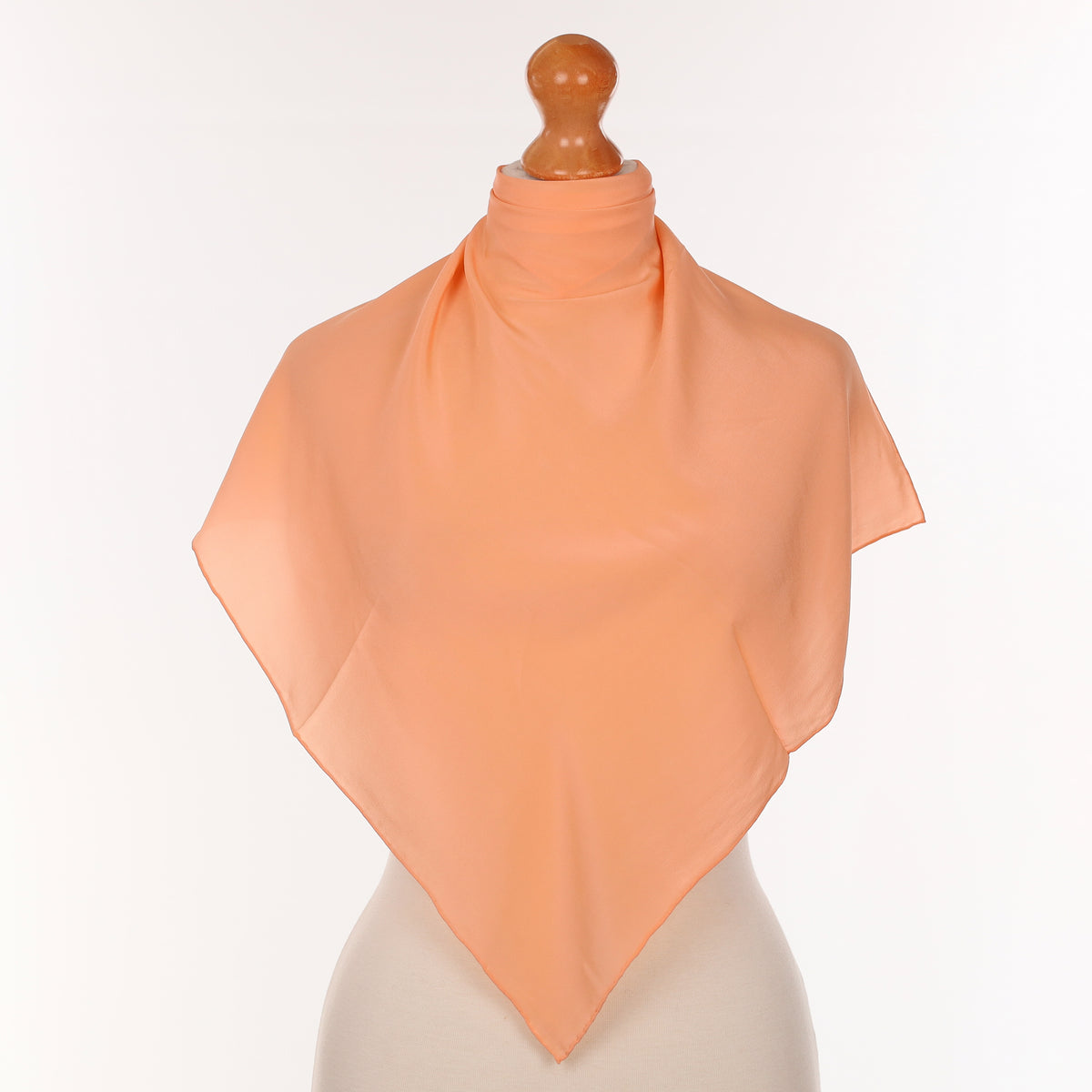 Brand New Plain Peach Silk Scarf