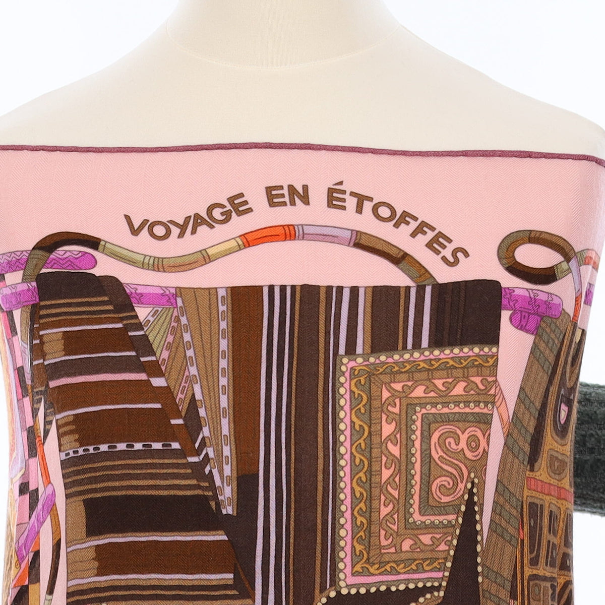 Boxed Hermès Voyage en Étoffes Cashmere Blend Shawl