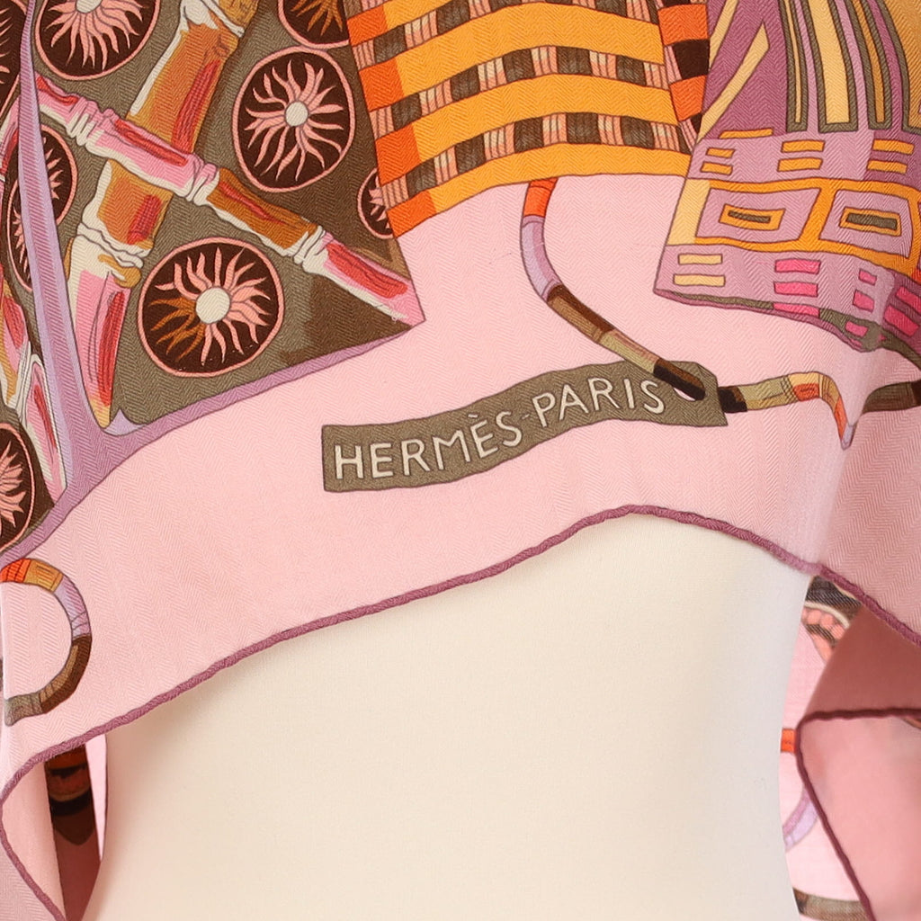 Boxed Hermès Voyage en Étoffes Cashmere Blend Shawl
