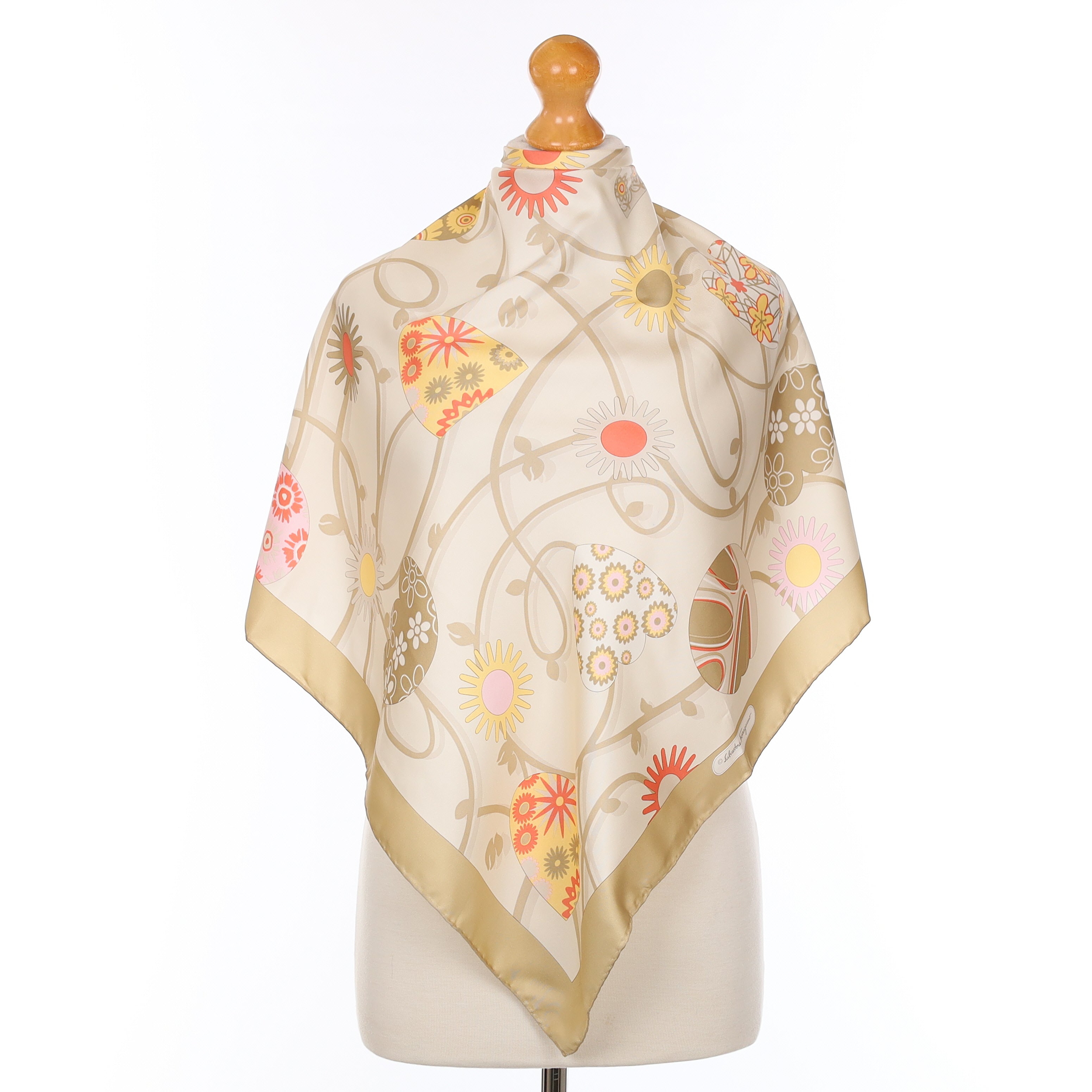 Salvatore Ferragamo Floral Silk Scarf