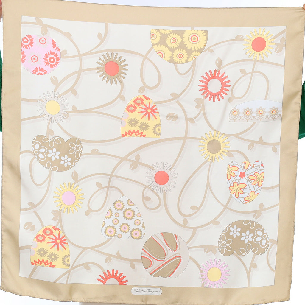 Salvatore Ferragamo Floral Silk Scarf