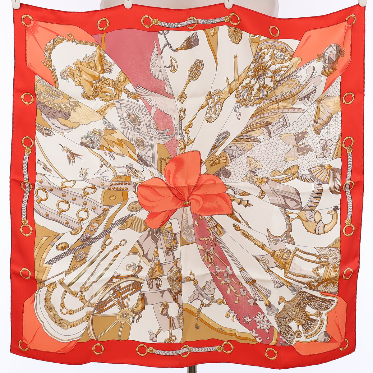 Pristine Boxed Hermès 70 Soleil de Soie Silk Scarf